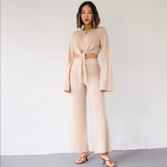 SONG OF STYLE Electra Sweater and Louisa Knit Pant Set Ivory, XS - Picture 4 of 15